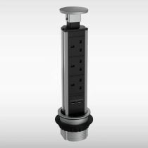 Sensio SensioPod E 3 Sockets & USB Pop Up Socket | Stainless Steel